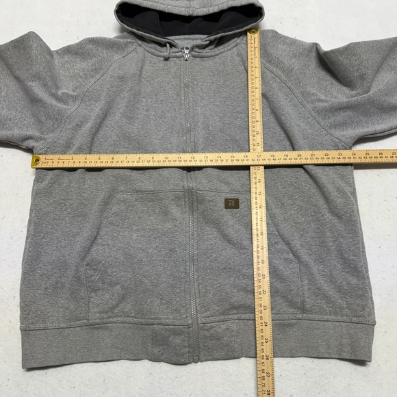 Wrangler Riggs Workwear Gray Full Zip Thermal Hood Jacket Heavyweight Mens Large - Picture 10 of 16